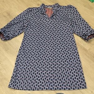 Tyler Boe Blue and Orange Knit Dress